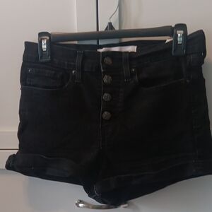 Black Denim Women Shorts